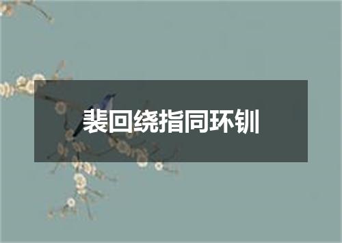 裴回绕指同环钏
