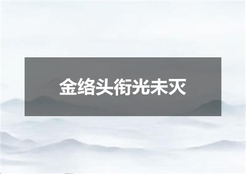金络头衔光未灭