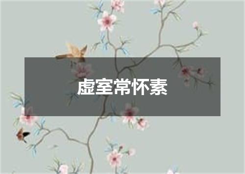 虚室常怀素