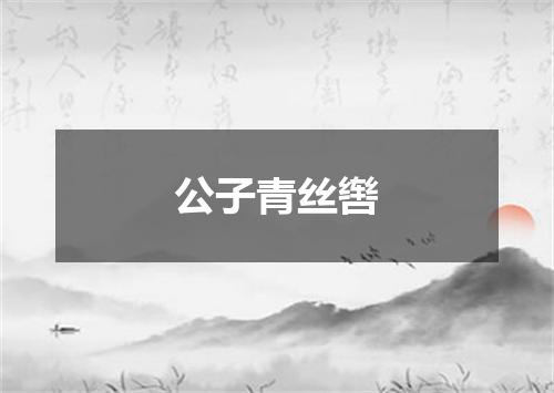 公子青丝辔