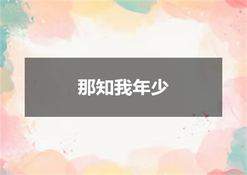 那知我年少