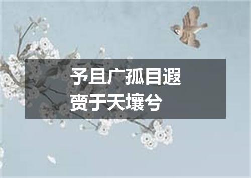 予且广孤目遐赍于天壤兮