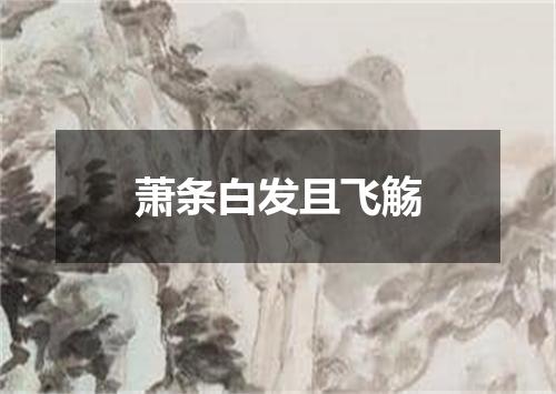 萧条白发且飞觞