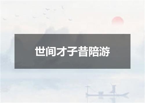 世间才子昔陪游