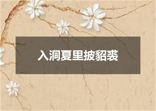 入洞夏里披貂裘