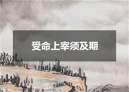受命上宰须及期