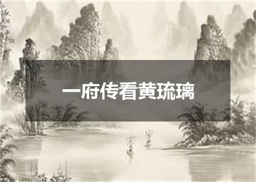 一府传看黄琉璃