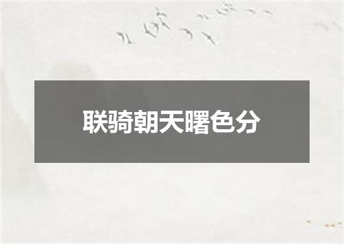 联骑朝天曙色分