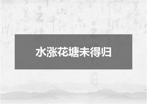 水涨花塘未得归