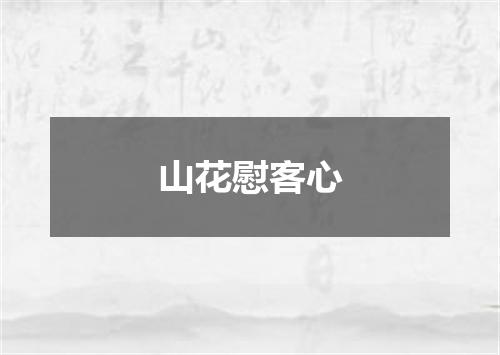 山花慰客心