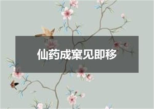 仙药成窠见即移