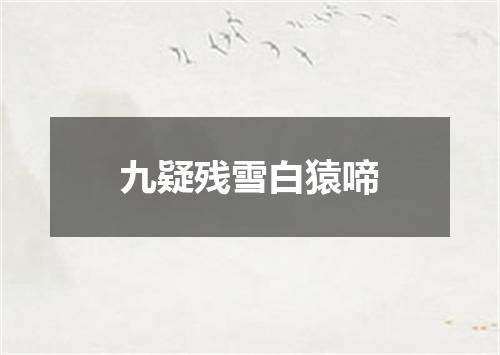 九疑残雪白猿啼