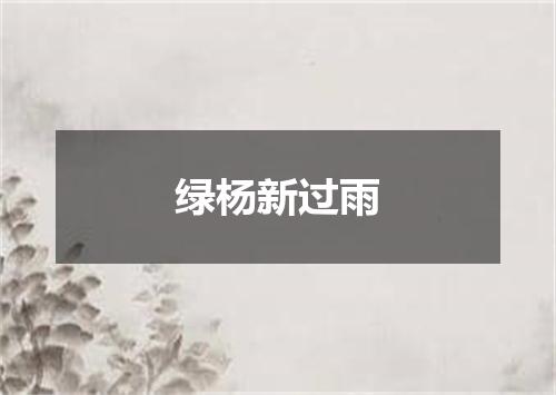 绿杨新过雨