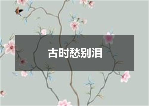 古时愁别泪