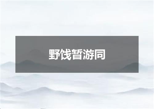 野饯暂游同