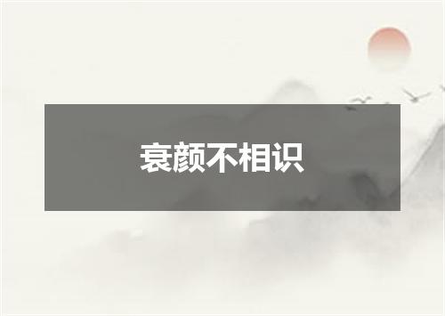 衰颜不相识