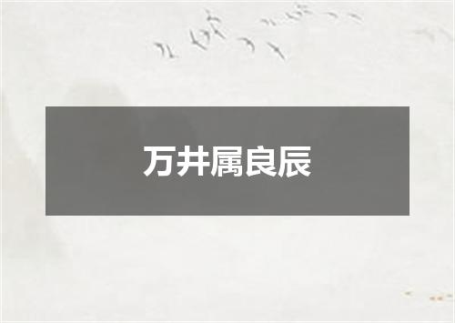万井属良辰