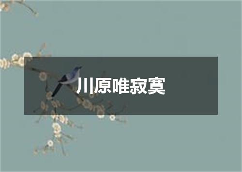 川原唯寂寞
