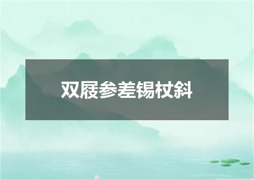 双屐参差锡杖斜