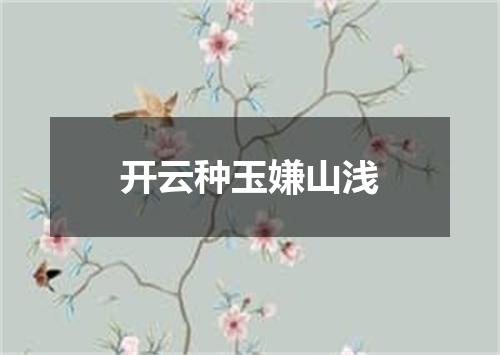 开云种玉嫌山浅