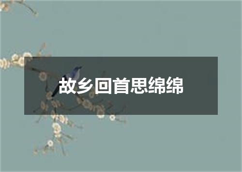 故乡回首思绵绵