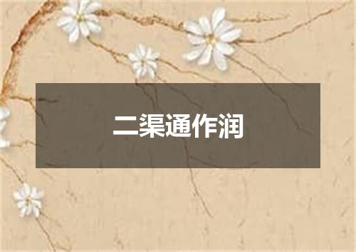 二渠通作润