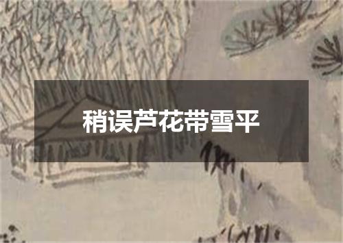 稍误芦花带雪平