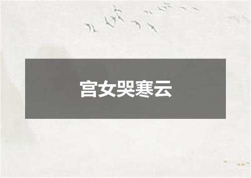宫女哭寒云