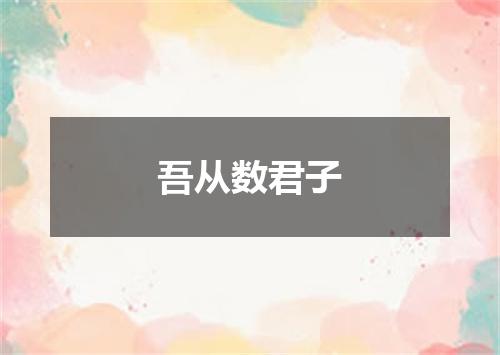 吾从数君子