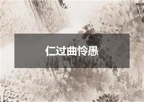 仁过曲怜愚