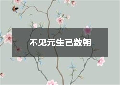 不见元生已数朝