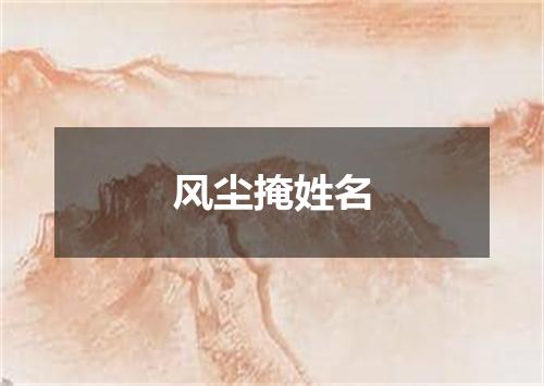 风尘掩姓名