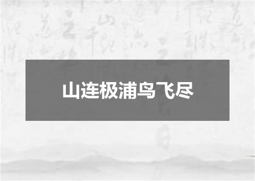 山连极浦鸟飞尽
