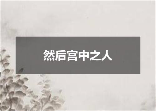 然后宫中之人