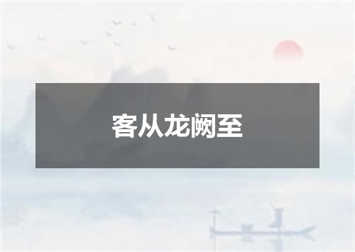 客从龙阙至