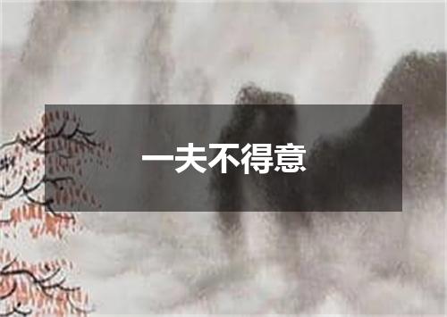 一夫不得意