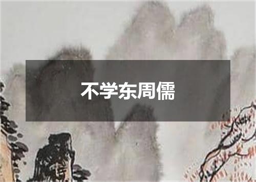 不学东周儒