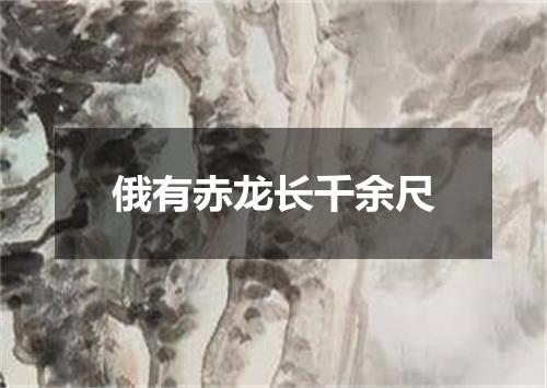 俄有赤龙长千余尺