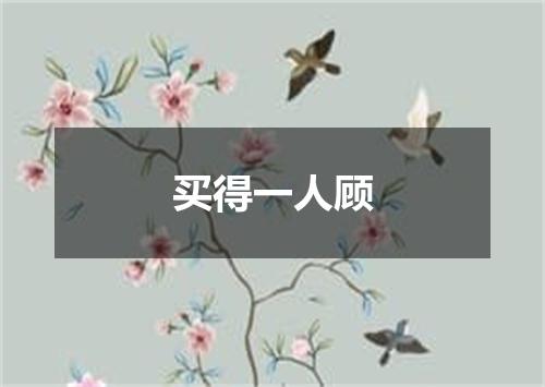 买得一人顾