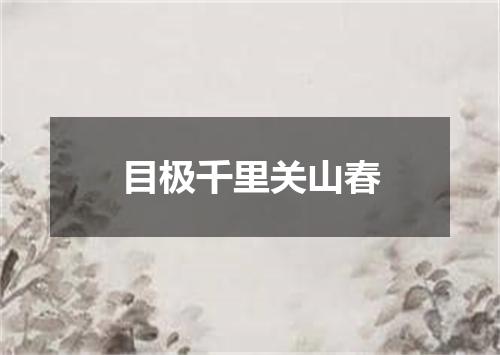 目极千里关山春