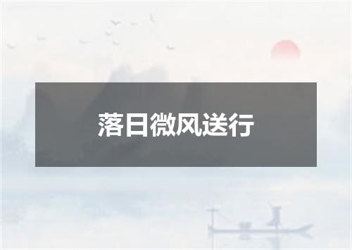 落日微风送行