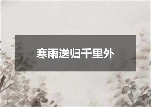 寒雨送归千里外
