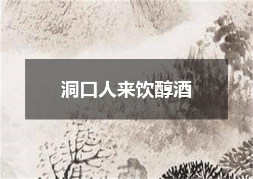 洞口人来饮醇酒