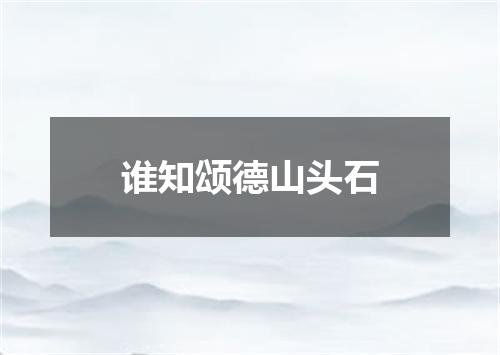 谁知颂德山头石