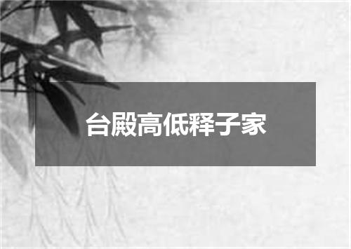 台殿高低释子家