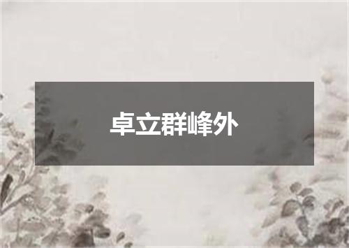 卓立群峰外