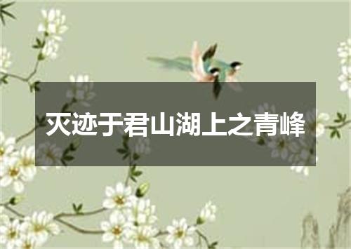 灭迹于君山湖上之青峰