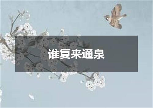谁复来通泉