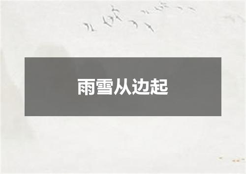 雨雪从边起