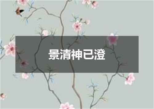 景清神已澄